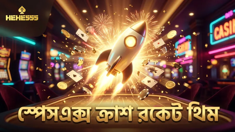 স্পেসএক্স ক্র্যাশ গেমের রকেট থিমের বিস্তারিত ভিজ্যুয়াল